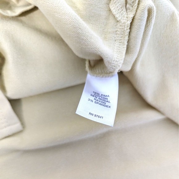 J Jill Pure Jill Womens Medium Petite Light Yellow Pima Cotton Modal Blend Top - Picture 7 of 7